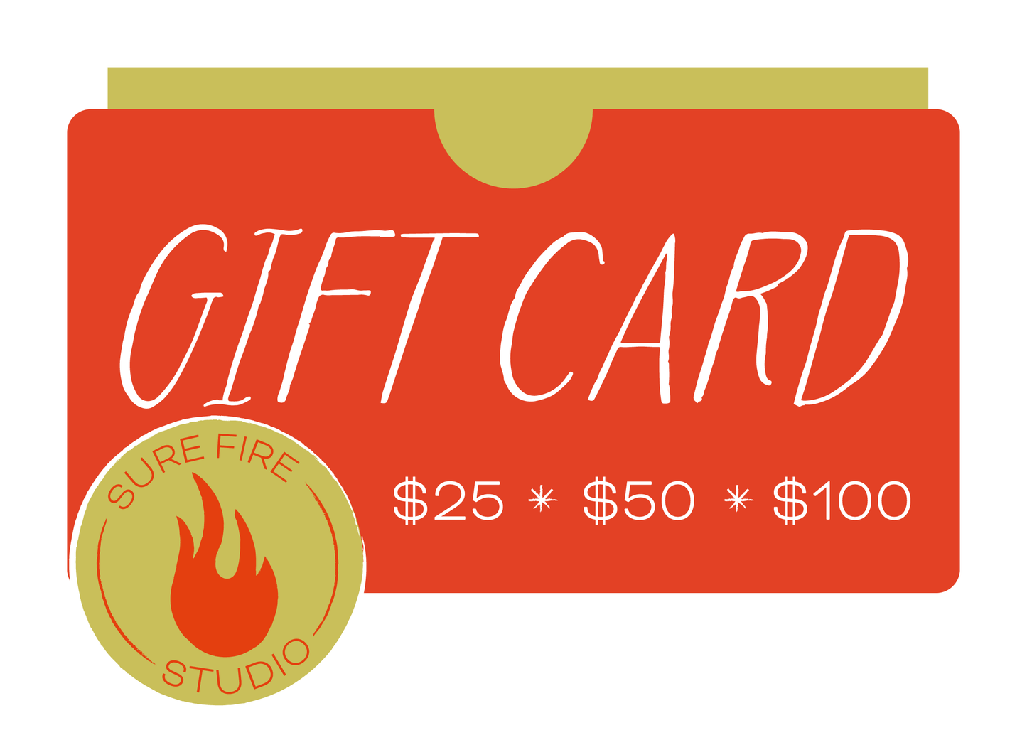 Sure Fire Studio Gift Card