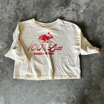 100% Luck Vintage White Tee