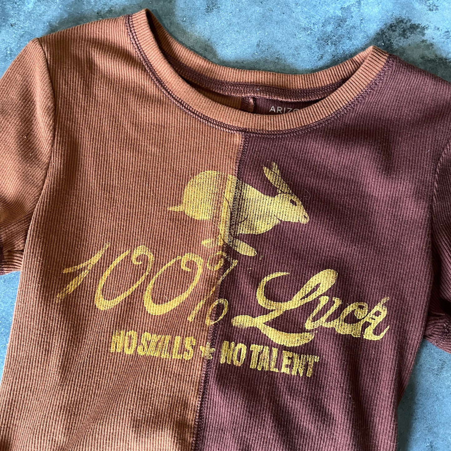 100% Luck Vintage Two-Tone Tee