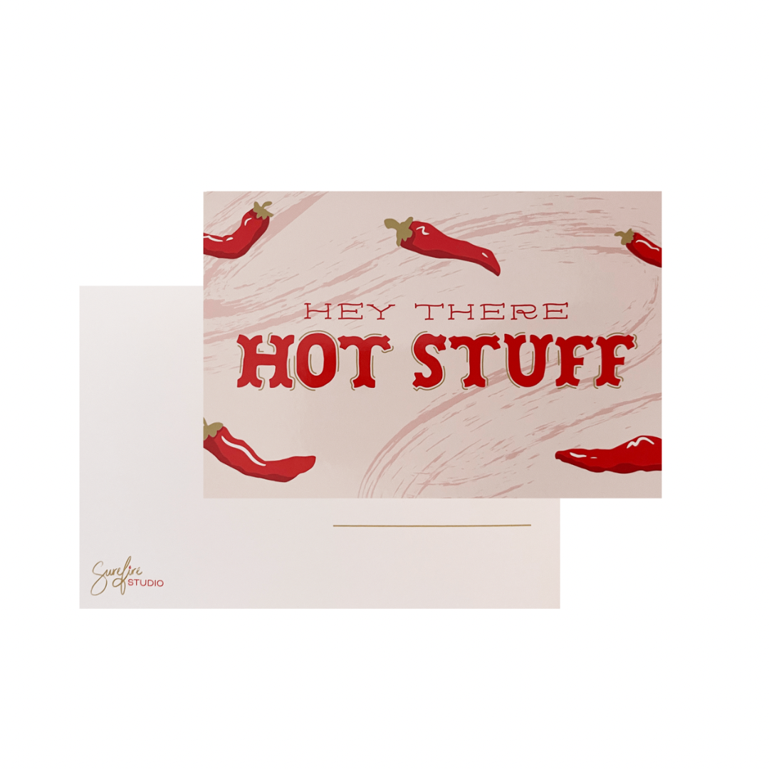 Hey Hot Stuff Postcard