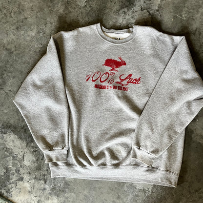 100% Luck Vintage Gray Sweatshirt