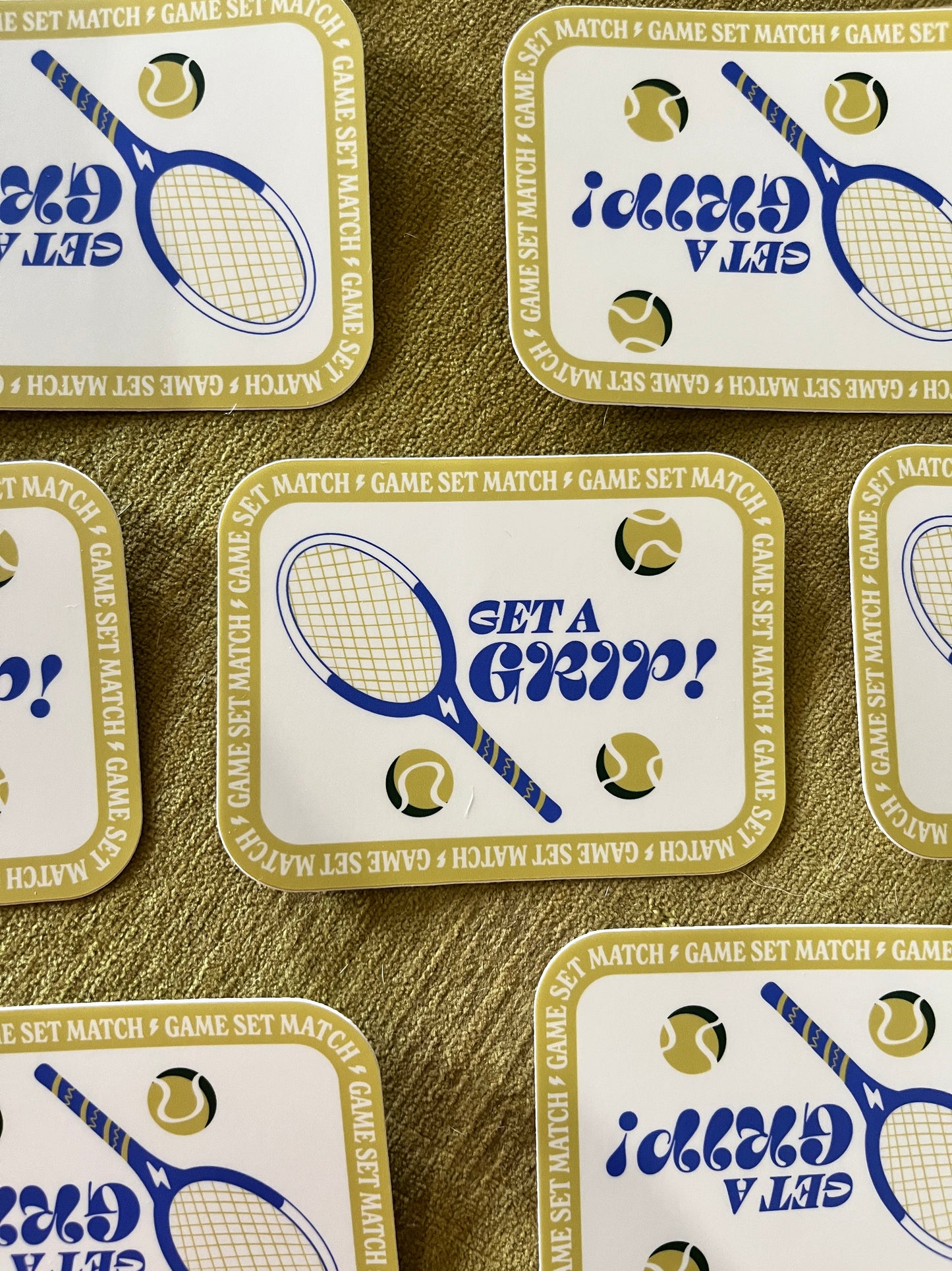 Get a Grip! Tennis Sticker