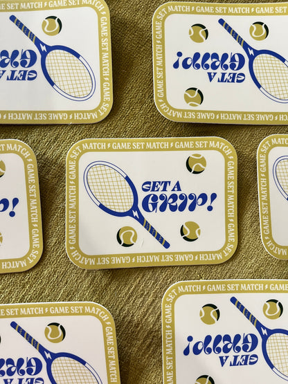 Get a Grip! Tennis Sticker