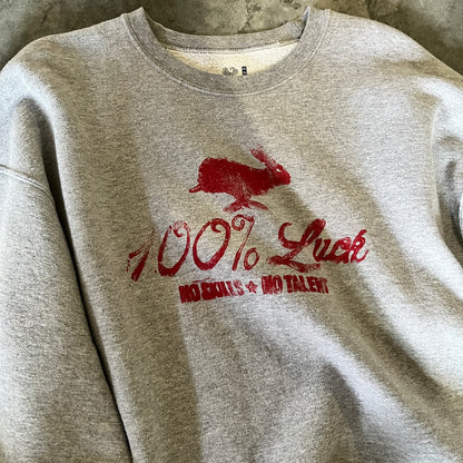 100% Luck Vintage Gray Sweatshirt