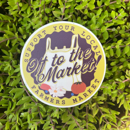 Off to the Farmers Market Sticker