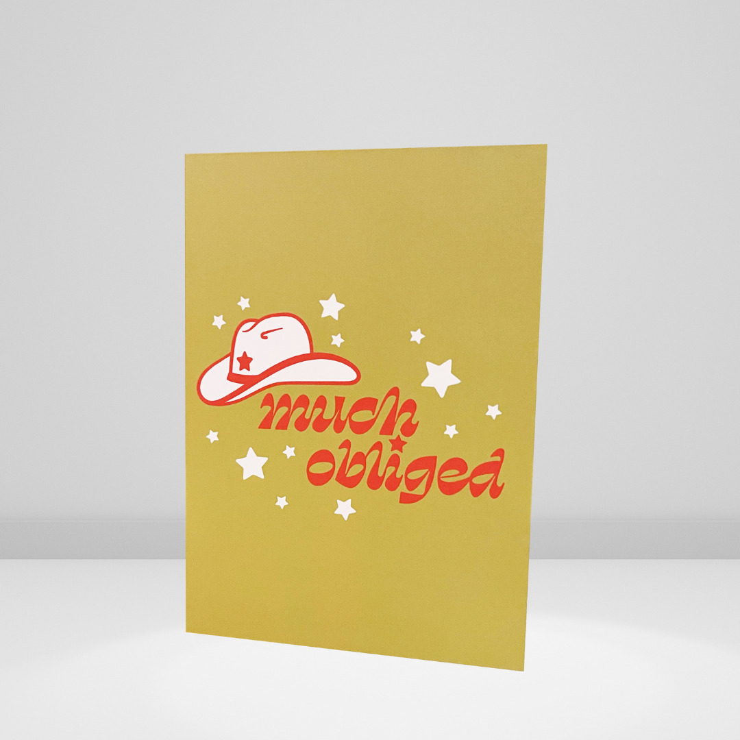 Much Obliged Greeting Card